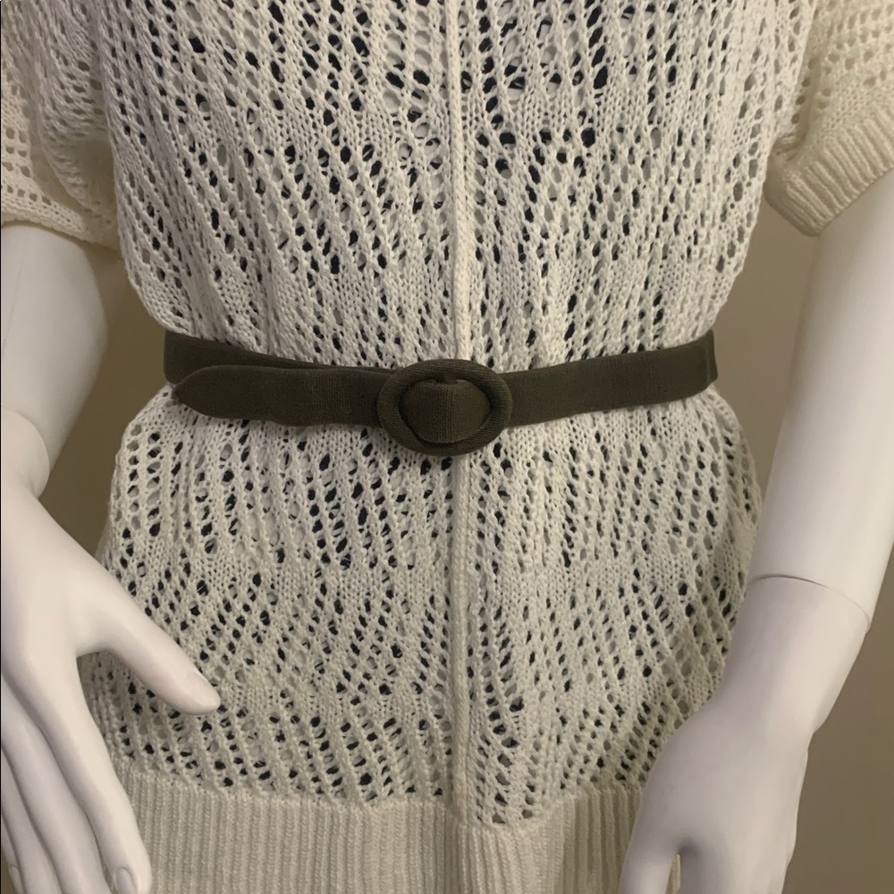 Giorgio Armani Olive Green Fabric Belt xs 38